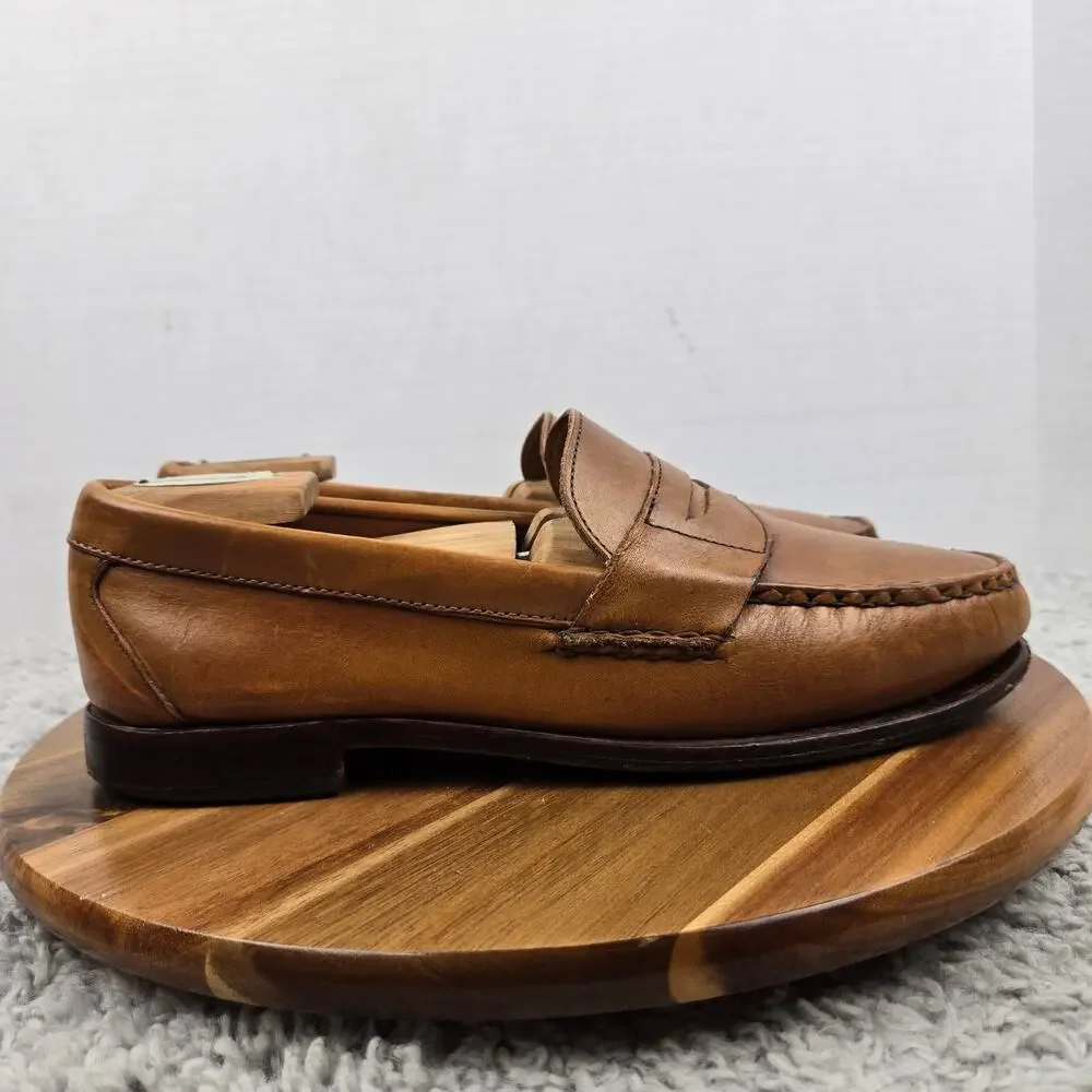 Allen Edmonds Mens 8.5D Cavanaugh Brown Leather Casual Office Penny Loafer